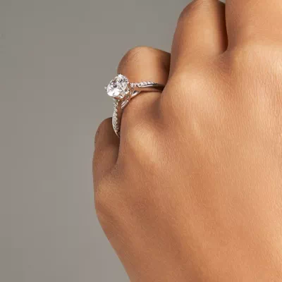 Linda Twisted Pavé Engagement Ring