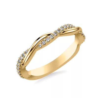 Linda Twisted Pavé Band