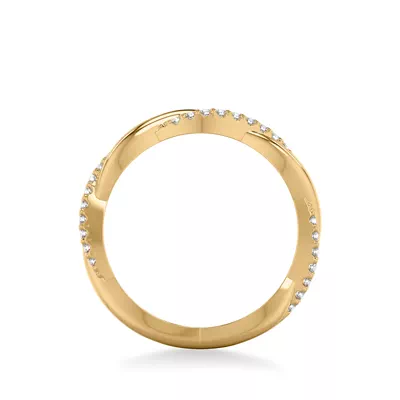 Linda Twisted Pavé Band