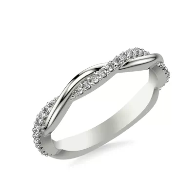 Linda Twisted Pavé Band