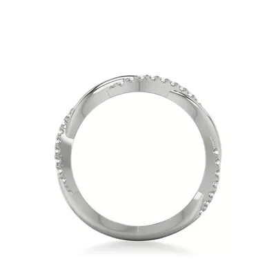 Linda Twisted Pavé Band