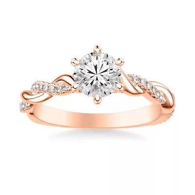 Darcy Diamond Twist Engagement Ring