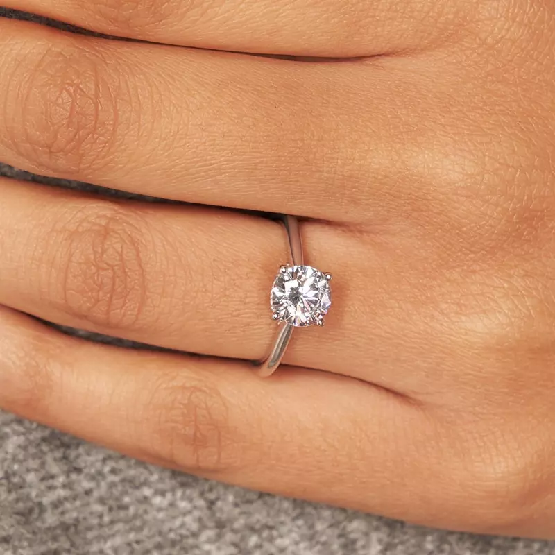 Platinum Kate Hidden Halo Diamond Engagement Ring