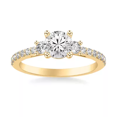 Renee Three Stone Engagement Ring