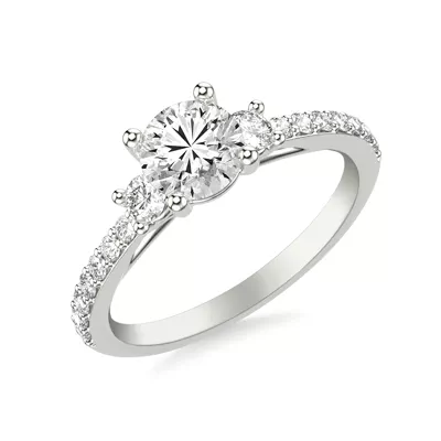 Renee Three Stone Engagement Ring