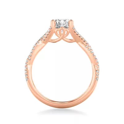 Laney Pave Twist Engagement Ring
