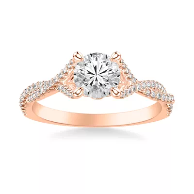 Laney Pave Twist Engagement Ring