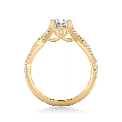 Laney Pave Twist Engagement Ring