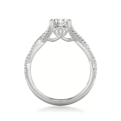 Laney Pave Twist Engagement Ring