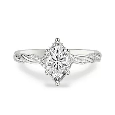 Kayleigh Lab Diamond Twist Engagement Ring