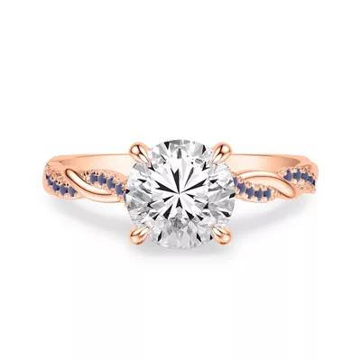 Kayleigh Sapphire Twist Lab Engagement Ring