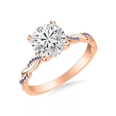 Kayleigh Sapphire Twist Lab Engagement Ring