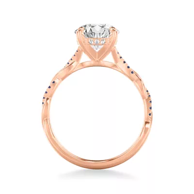 Kayleigh Sapphire Twist Lab Engagement Ring