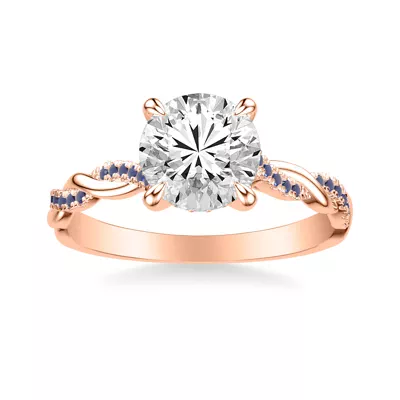 Kayleigh Sapphire Twist Lab Engagement Ring