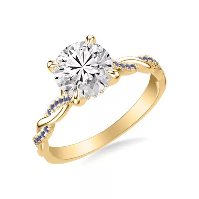 Kayleigh Sapphire Twist Lab Engagement Ring