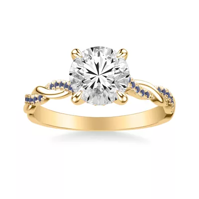 Kayleigh Sapphire Twist Lab Engagement Ring