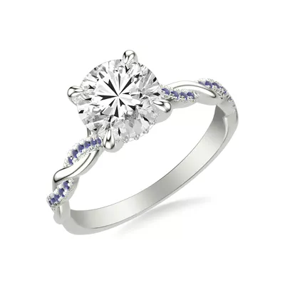 Kayleigh Sapphire Twist Lab Engagement Ring