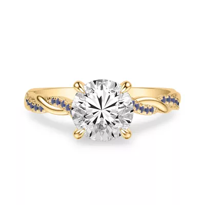 Kayleigh Sapphire Twist Engagement Ring
