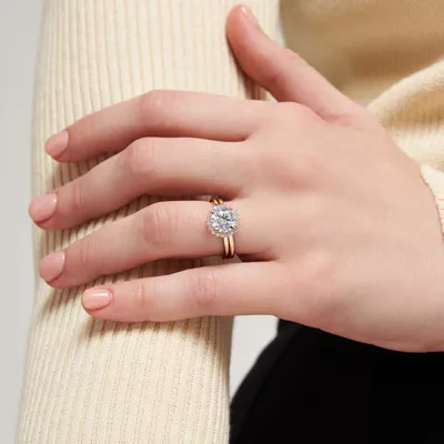 Debbie Classic Halo Engagement Ring