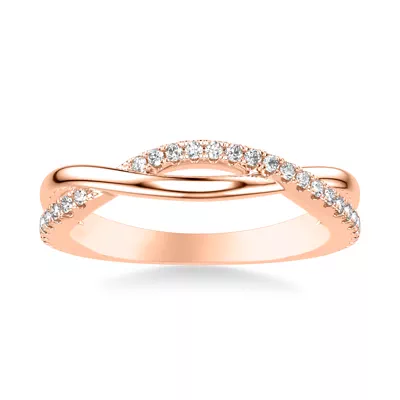 Lexie Contemporary Twist Diamond Band
