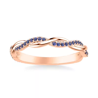 Whitely Twist Sapphire Band