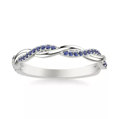 Whitely Twist Sapphire Band