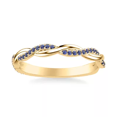 Whitely Twist Sapphire Band