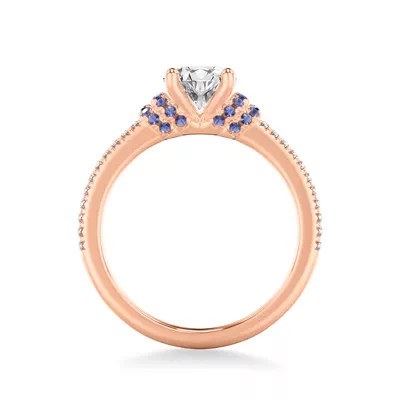 Persephone Sapphire Accent Engagement Ring