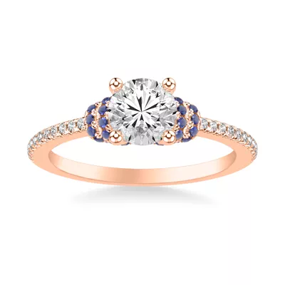 Persephone Sapphire Accent Engagement Ring
