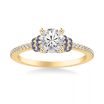 Persephone Sapphire Accent Engagement Ring
