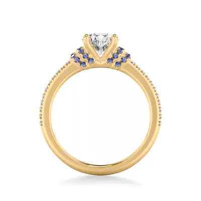 Persephone Sapphire Accent Engagement Ring