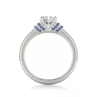 Persephone Sapphire Accent Engagement Ring
