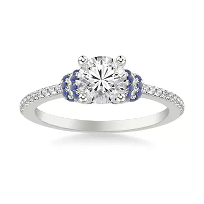 Persephone Sapphire Accent Engagement Ring