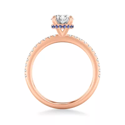 Sabrina Sapphire Hidden Halo Engagement Ring