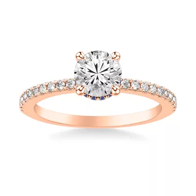 Sabrina Sapphire Hidden Halo Engagement Ring