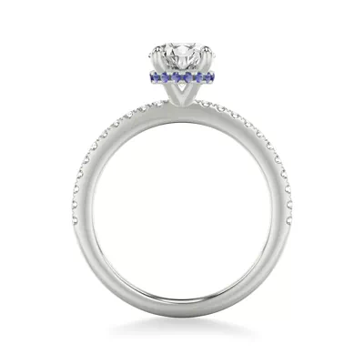 Sabrina Sapphire Hidden Halo Engagement Ring