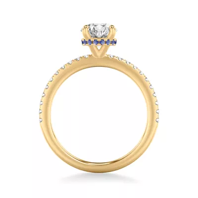 Sabrina Sapphire Hidden Halo Engagement Ring