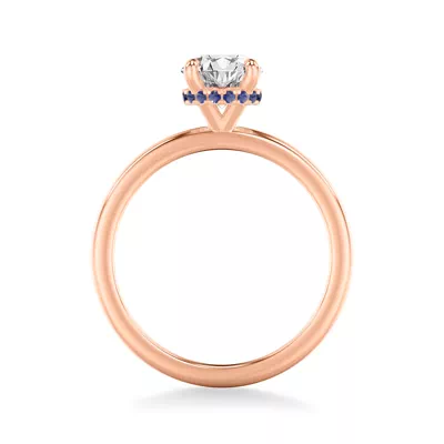 Violeta Sapphire Hidden Halo Engagement Ring