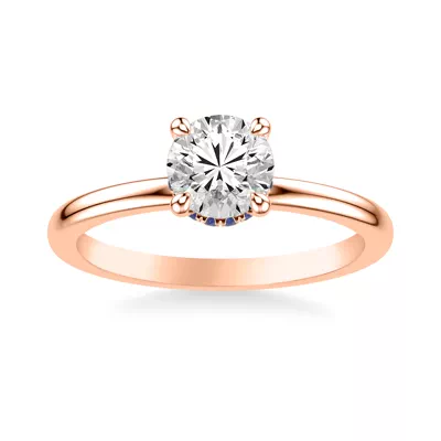 Violeta Sapphire Hidden Halo Engagement Ring
