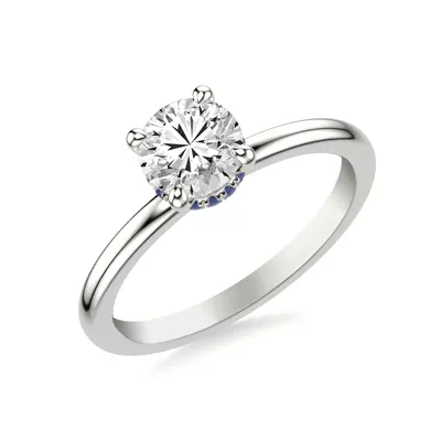 Violeta Sapphire Hidden Halo Engagement Ring