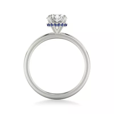 Violeta Sapphire Hidden Halo Engagement Ring