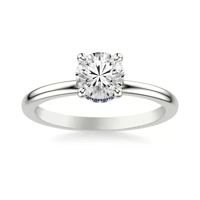Violeta Sapphire Hidden Halo Engagement Ring