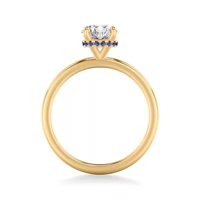 Violeta Sapphire Hidden Halo Engagement Ring