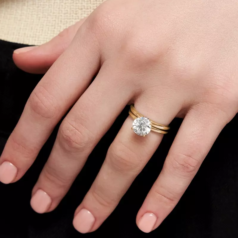 18K Yellow Gold Violeta Sapphire Hidden Halo Engagement Ring