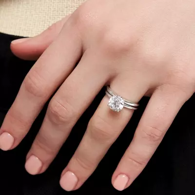 Violeta Sapphire Hidden Halo Engagement Ring