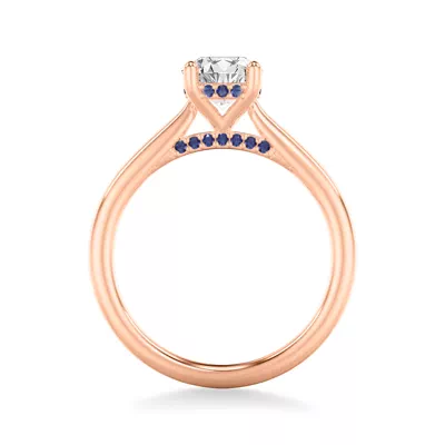Dido Hidden Halo Sapphire Engagement Ring