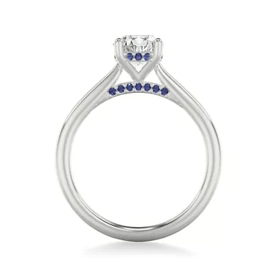 Dido Hidden Halo Sapphire Engagement Ring