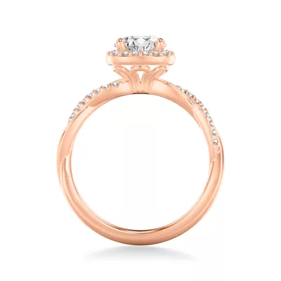 Mckenzie Diamond Twist Halo Engagement Ring