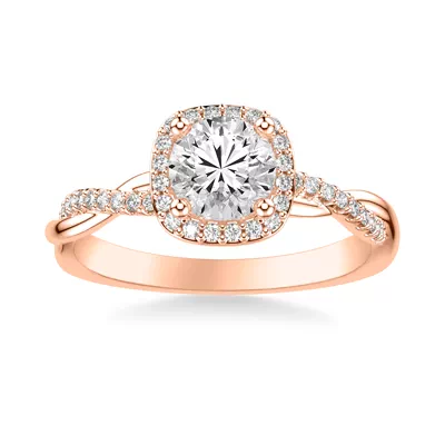 Mckenzie Diamond Twist Halo Engagement Ring