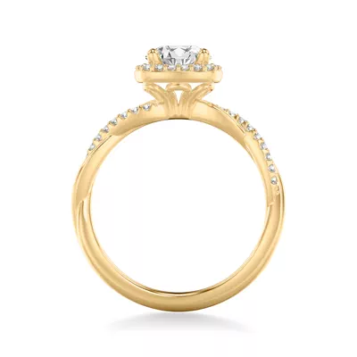 Mckenzie Diamond Twist Halo Engagement Ring